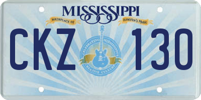 MS license plate CKZ130