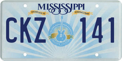MS license plate CKZ141