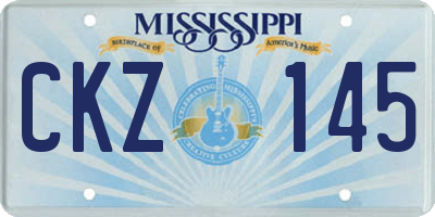 MS license plate CKZ145