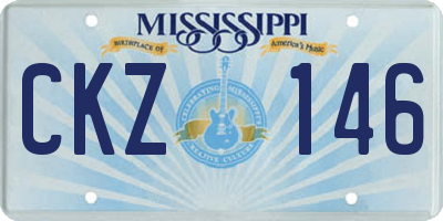 MS license plate CKZ146