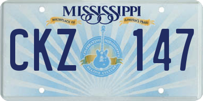 MS license plate CKZ147