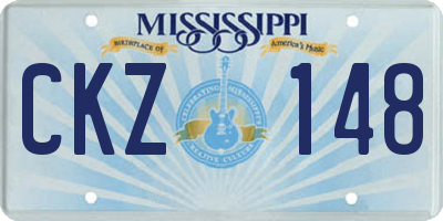 MS license plate CKZ148