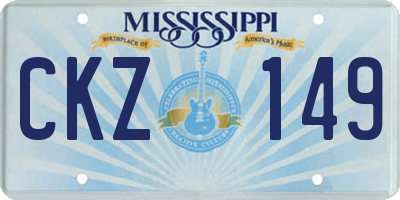 MS license plate CKZ149