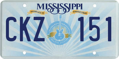 MS license plate CKZ151