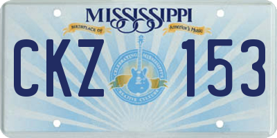 MS license plate CKZ153