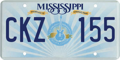 MS license plate CKZ155