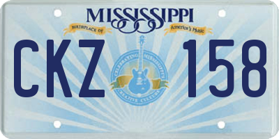 MS license plate CKZ158