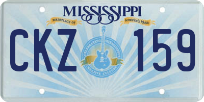 MS license plate CKZ159