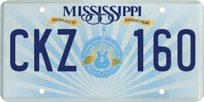 MS license plate CKZ160