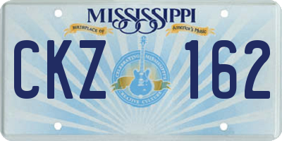 MS license plate CKZ162