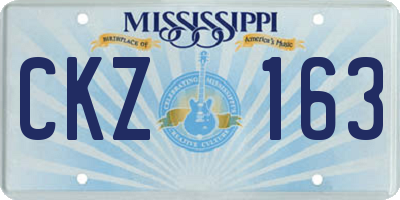 MS license plate CKZ163