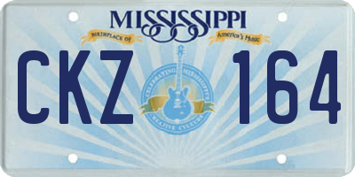 MS license plate CKZ164
