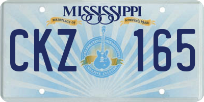 MS license plate CKZ165