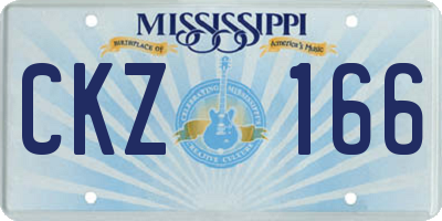 MS license plate CKZ166