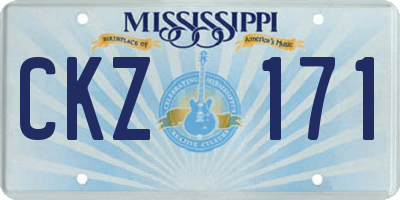 MS license plate CKZ171