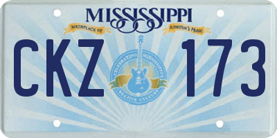 MS license plate CKZ173