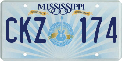 MS license plate CKZ174