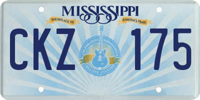 MS license plate CKZ175