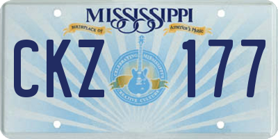 MS license plate CKZ177
