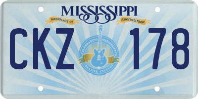 MS license plate CKZ178