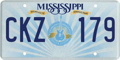 MS license plate CKZ179