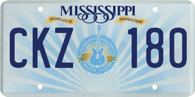 MS license plate CKZ180
