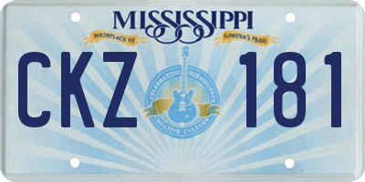 MS license plate CKZ181