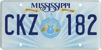 MS license plate CKZ182