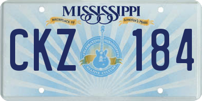 MS license plate CKZ184