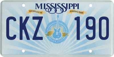 MS license plate CKZ190