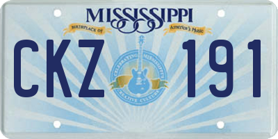 MS license plate CKZ191