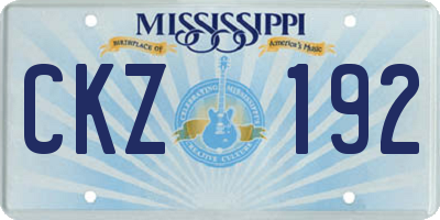 MS license plate CKZ192