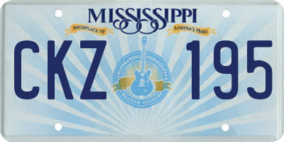 MS license plate CKZ195