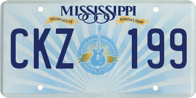 MS license plate CKZ199