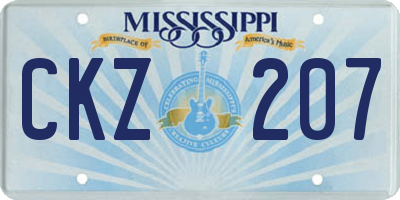 MS license plate CKZ207