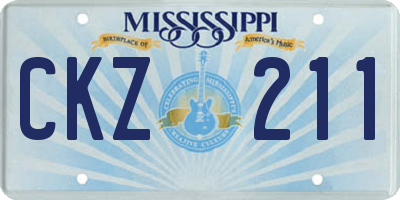 MS license plate CKZ211