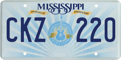 MS license plate CKZ220