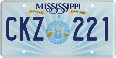 MS license plate CKZ221