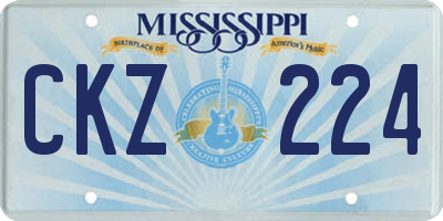 MS license plate CKZ224