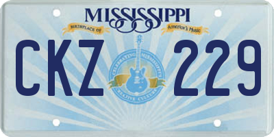 MS license plate CKZ229