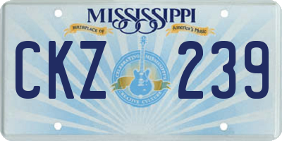 MS license plate CKZ239