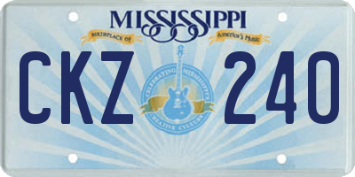 MS license plate CKZ240