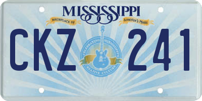 MS license plate CKZ241