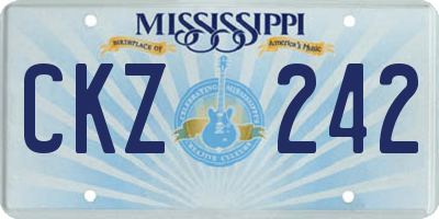 MS license plate CKZ242