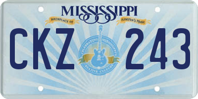 MS license plate CKZ243