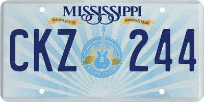 MS license plate CKZ244
