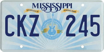 MS license plate CKZ245