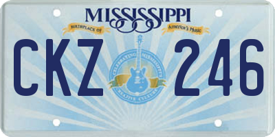 MS license plate CKZ246