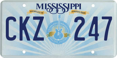MS license plate CKZ247