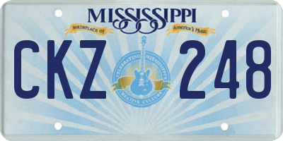 MS license plate CKZ248